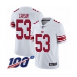 Men's New York Giants #53 Harry Carson White Vapor Untouchable Limited Player 100th Season Football Jersey