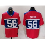 Men's New York Giants #56 Lawrence Taylor Century Red Alternate Vapor F.U.S.E. Limited Football Stitched Jersey