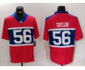 Men's New York Giants #56 Lawrence Taylor Century Red Alternate Vapor F.U.S.E. Limited Football Stitched Jersey