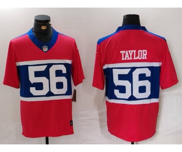 Men's New York Giants #56 Lawrence Taylor Century Red Alternate Vapor F.U.S.E. Limited Football Stitched Jersey