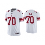 Men's New York Giants #70 Evan Neal White Vapor Untouchable Limited Stitched Jersey