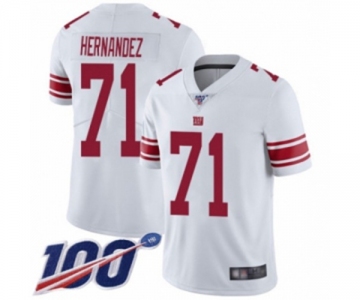 Men's New York Giants #71 Will Hernandez White Vapor Untouchable Limited Player 100th Season Football Jersey