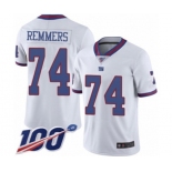 Men's New York Giants #74 Mike Remmers Limited White Rush Vapor Untouchable 100th Season Football Jersey