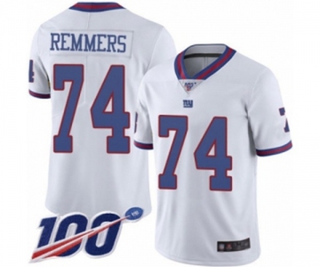 Men's New York Giants #74 Mike Remmers Limited White Rush Vapor Untouchable 100th Season Football Jersey