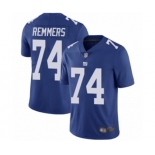 Men's New York Giants #74 Mike Remmers Royal Blue Team Color Vapor Untouchable Limited Player Football Jersey