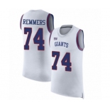 Men's New York Giants #74 Mike Remmers White Rush Player Name & Number Tank Top Football Jersey