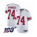 Men's New York Giants #74 Mike Remmers White Vapor Untouchable Limited Player 100th Season Football Jersey