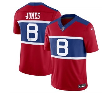 Men's New York Giants #8 Daniel Jones Century Red Alternate Vapor F.U.S.E. Limited Football Stitched Jersey