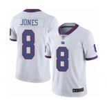 Men's New York Giants #8 Daniel Jones Limited White Rush Vapor Untouchable Football Jersey