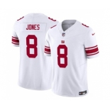 Men's New York Giants #8 Daniel Jones White 2023 F.U.S.E. Vapor Untouchable Limited Stitched Jersey