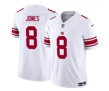 Men's New York Giants #8 Daniel Jones White 2023 F.U.S.E. Vapor Untouchable Limited Stitched Jersey