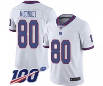 Men's New York Giants #80 Phil McConkey Limited White Rush Vapor Untouchable 100th Season Football Jersey