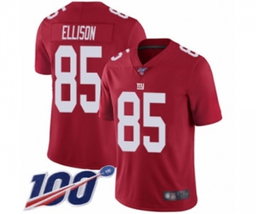 Men's New York Giants #85 Rhett Ellison Red Limited Red Inverted Legend 100th Season Football Jersey