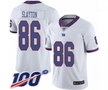 Men's New York Giants #86 Darius Slayton Limited White Rush Vapor Untouchable 100th Season Football Jersey