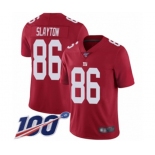 Men's New York Giants #86 Darius Slayton Red Limited Red Inverted Legend 100th Season Football Jersey