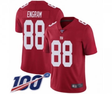 Men's New York Giants #88 Evan Engram Red Limited Red Inverted Legend 100th Season Football Jersey