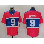 Men's New York Giants #9 Malik Nabers Century Red Alternate Vapor F.U.S.E. Limited Football Stitched Jersey