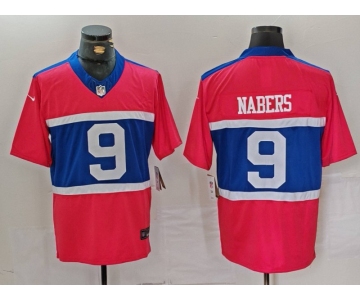 Men's New York Giants #9 Malik Nabers Century Red Alternate Vapor F.U.S.E. Limited Football Stitched Jersey