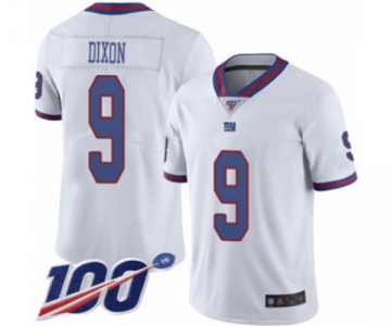 Men's New York Giants #9 Riley Dixon Limited White Rush Vapor Untouchable 100th Season Football Jersey