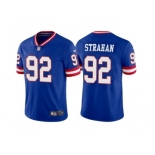 Men's New York Giants #92 Michael Strahan Royal Vapor Untouchable Limited Stitched Jersey