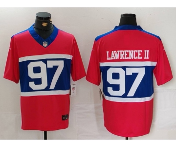 Men's New York Giants #97 Dexter Lawrence II Century Red Alternate Vapor F.U.S.E. Limited Football Stitched Jersey