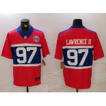 Men's New York Giants #97 Dexter Lawrence II Limited Red Alternate FUSE Team Patch Vapor Jersey