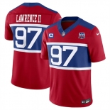 Men's New York Giants #97 Dexter Lawrence II Red 2024 F.U.S.E. Alternate With 3-Star C Patch And 100TH Season Patch Vapor Untouchable Limited Stitched Jers