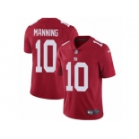 Men's Nike New York Giants #10 Eli Manning Vapor Untouchable Limited Red Alternate NFL Jersey