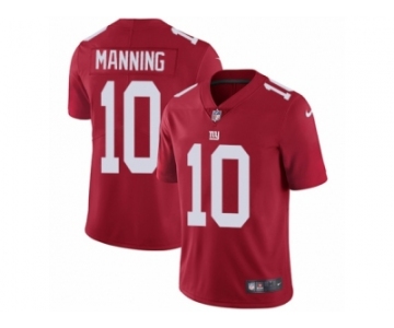 Men's Nike New York Giants #10 Eli Manning Vapor Untouchable Limited Red Alternate NFL Jersey