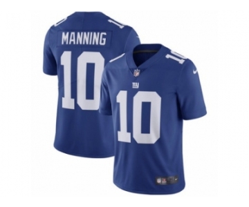 Men's Nike New York Giants #10 Eli Manning Vapor Untouchable Limited Royal Blue Team Color NFL Jersey