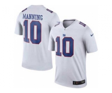 Men's Nike New York Giants #10 Eli Manning White Color Rush Limited Jerseys