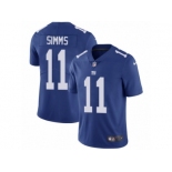 Men's Nike New York Giants #11 Phil Simms Vapor Untouchable Limited Royal Blue Team Color NFL Jersey