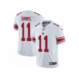 Men's Nike New York Giants #11 Phil Simms Vapor Untouchable Limited White NFL Jersey