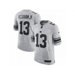 Men's Nike New York Giants #13 Odell Beckham Jr Limited Gray Gridiron II NFL Jersey