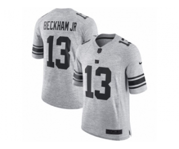 Men's Nike New York Giants #13 Odell Beckham Jr Limited Gray Gridiron II NFL Jersey