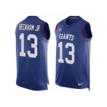 Men's Nike New York Giants #13 Odell Beckham Jr Limited Royal Blue Player Name & Number Tank Top NFL Jersey