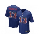 Men's Nike New York Giants #13 Odell Beckham Jr Limited Royal Blue Strobe NFL Jersey