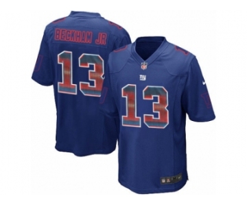 Men's Nike New York Giants #13 Odell Beckham Jr Limited Royal Blue Strobe NFL Jersey