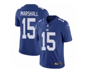 Men's Nike New York Giants #15 Brandon Marshall Vapor Untouchable Limited Royal Blue Team Color NFL Jersey