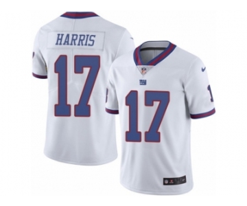 Men's Nike New York Giants #17 Dwayne Harris Limited White Rush NFL Jersey