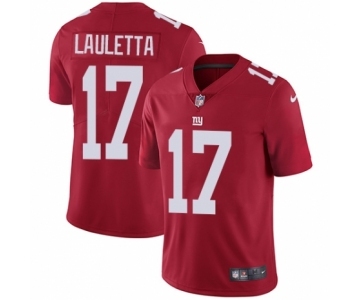 Men's Nike New York Giants #17 Kyle Lauletta Red Alternate Vapor Untouchable Limited Player NFL Jersey