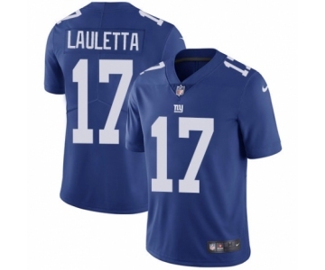 Men's Nike New York Giants #17 Kyle Lauletta Royal Blue Team Color Vapor Untouchable Limited Player NFL Jersey