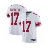 Men's Nike New York Giants #17 Kyle Lauletta White Vapor Untouchable Limited Player NFL Jersey