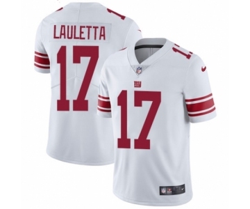 Men's Nike New York Giants #17 Kyle Lauletta White Vapor Untouchable Limited Player NFL Jersey