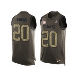 Men's Nike New York Giants #20 Janoris Jenkins Limited Green Salute to Service Tank Top NFL Jersey