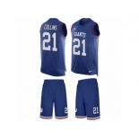 Men's Nike New York Giants #21 Landon Collins Limited Royal Blue Tank Top Suit NFL Jersey