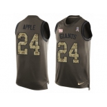 Men's Nike New York Giants #24 Eli Apple Limited Green Salute to Service Tank Top NFL Jersey