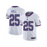 Men's Nike New York Giants #25 Leon Hall Limited White Rush NFL Jersey