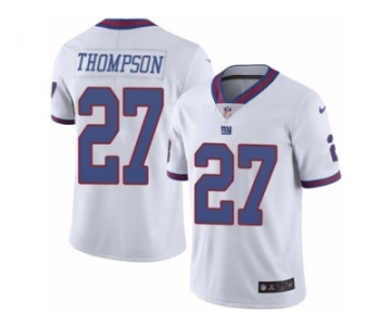 Men's Nike New York Giants #27 Darian Thompson Limited White Rush NFL Jersey