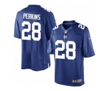 Men's Nike New York Giants #28 Paul Perkins Limited Royal Blue Team Color NFL Jersey